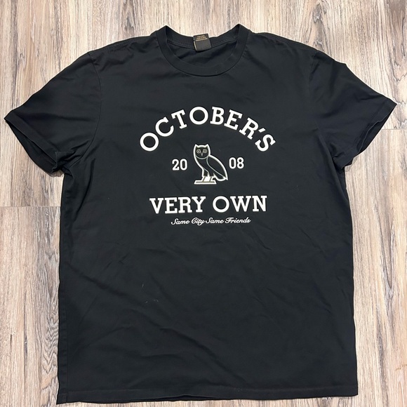 OVO Black Short Sleeve Tee with White Print Size XL - Picture 1 of 2